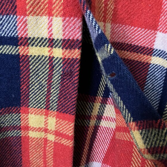 Vintage Sigal Shirt Red Plaid Wool Blend Lumberjack Camper Shacket - Picture 4 of 10